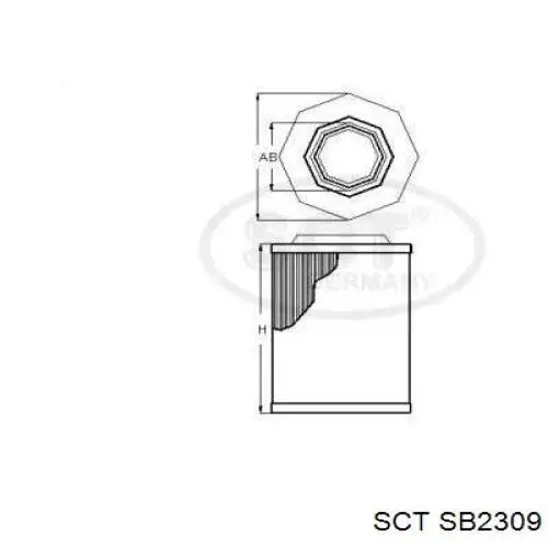 Фільтр повітряний SB2309 SCT