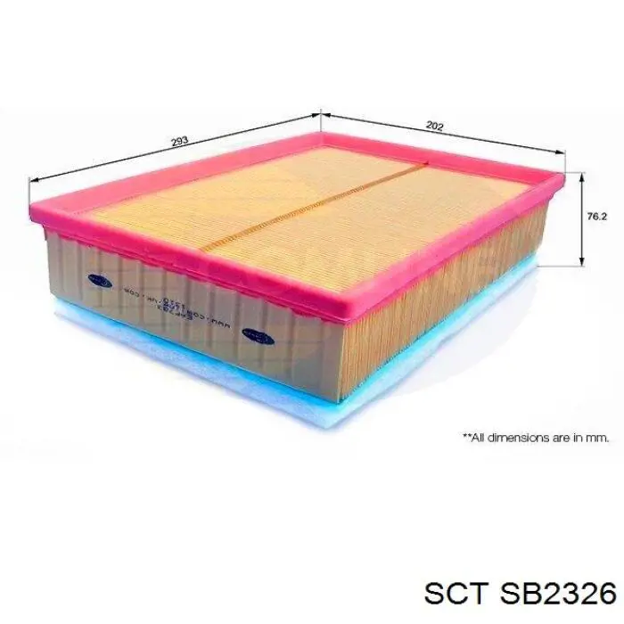 SB2326 SCT Повітряний фільтр двигуна
