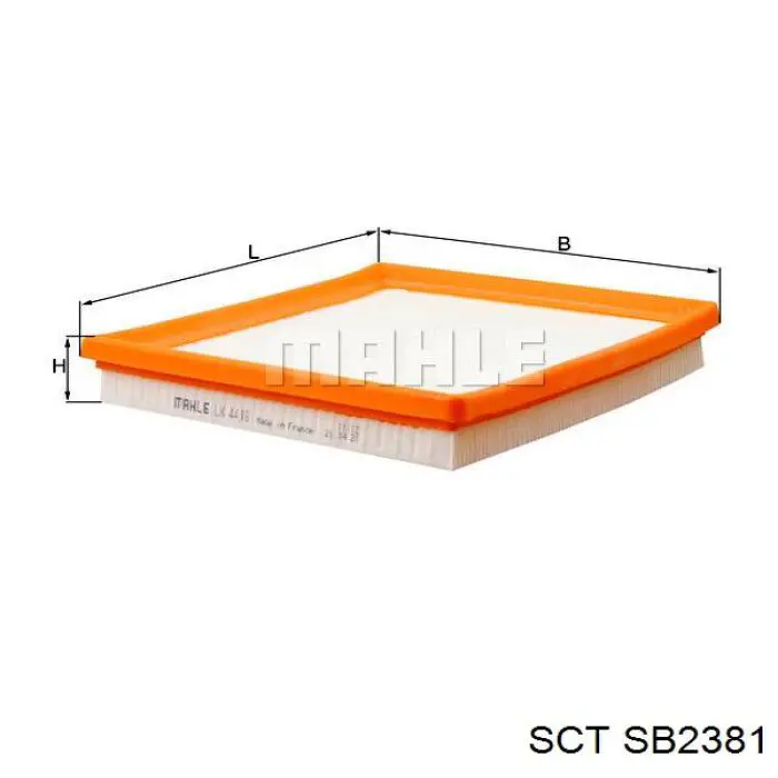 Фільтр повітряний SB2381 SCT