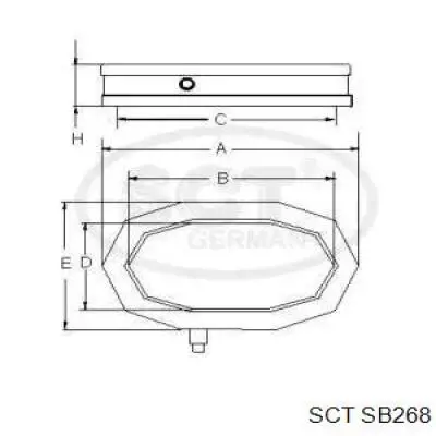 Фільтр повітряний SB268 SCT