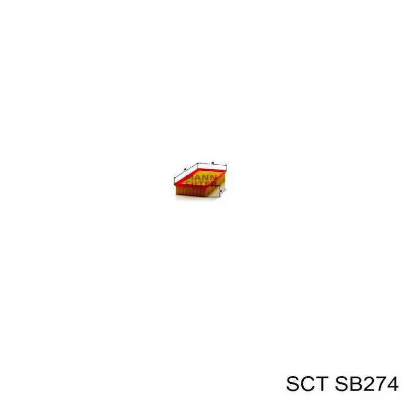 SB274 SCT Повітряний фільтр двигуна