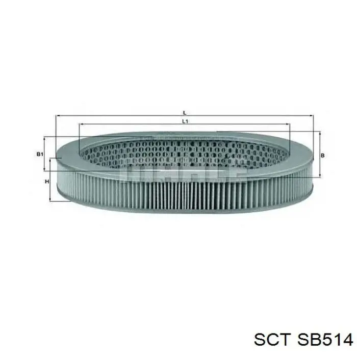 SB514 SCT Повітряний фільтр двигуна