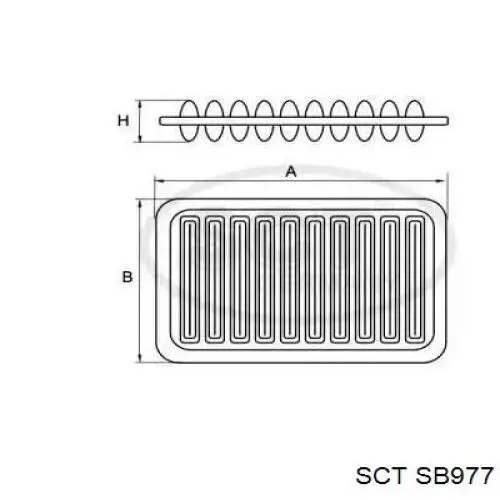 Повітряний фільтр SB977 SCT