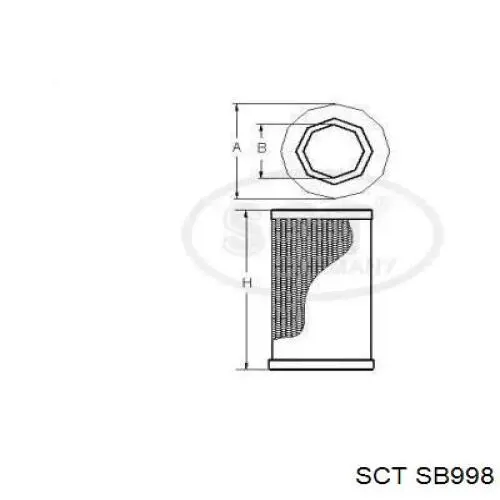 Фільтр повітряний SCT SB998