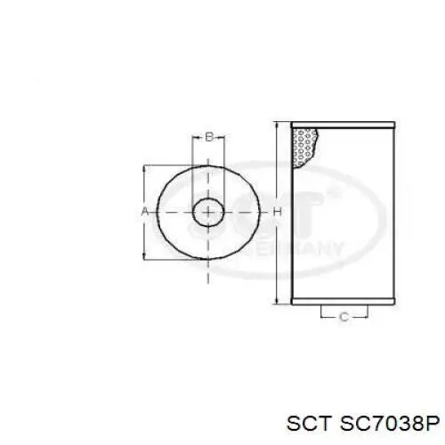 Фільтр тонкого очищення палива SCT SC7038P ціна, від 5.45 USD