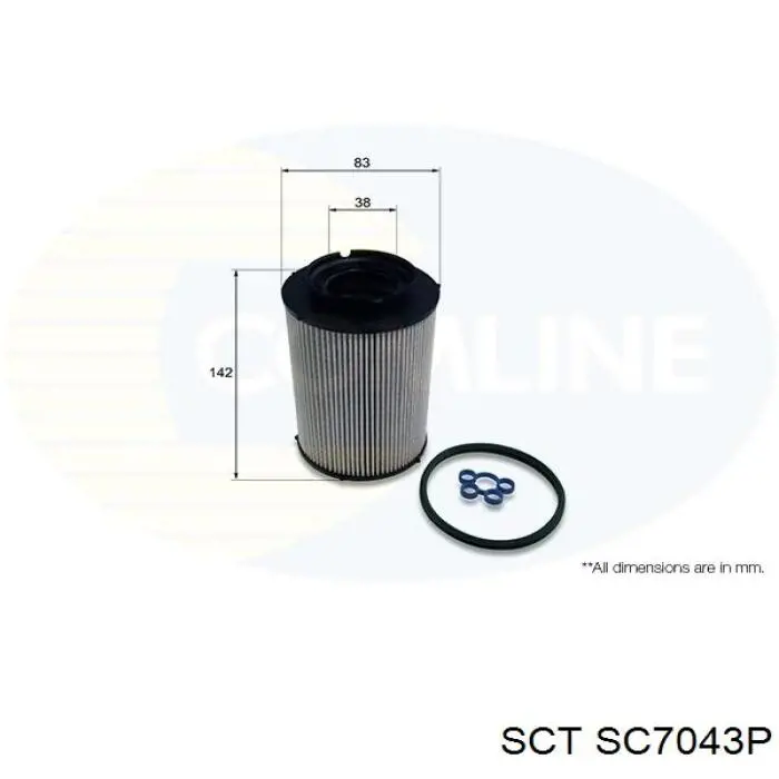 Фільтр тонкого очищення палива SCT SC7043P ціна, від 14.09 USD