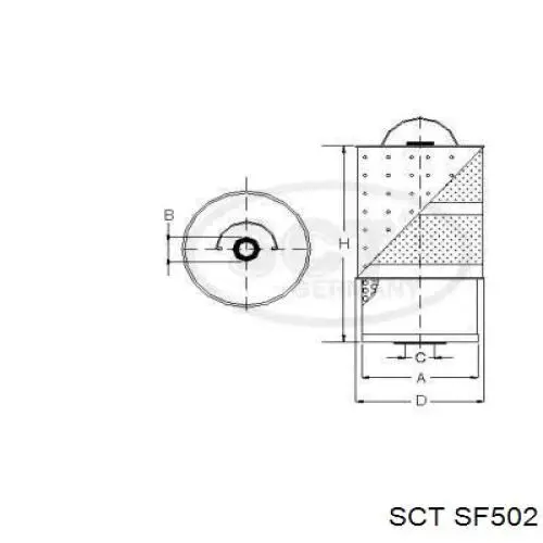 Купити SF502 SCT Фільтр очищення масла відцентровий