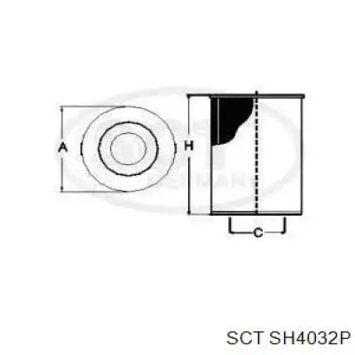 Фільтр масляний SCT SH4032P