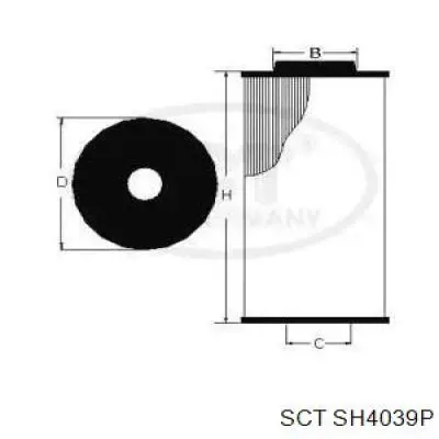 Фільтр масляний SCT SH4039P