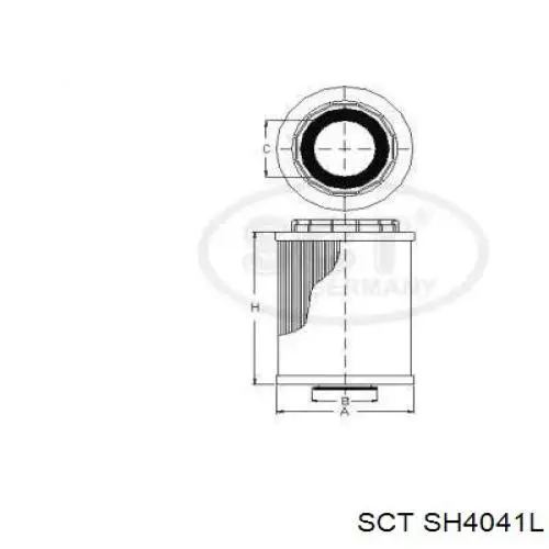 SH4041L SCT Фільтр масла