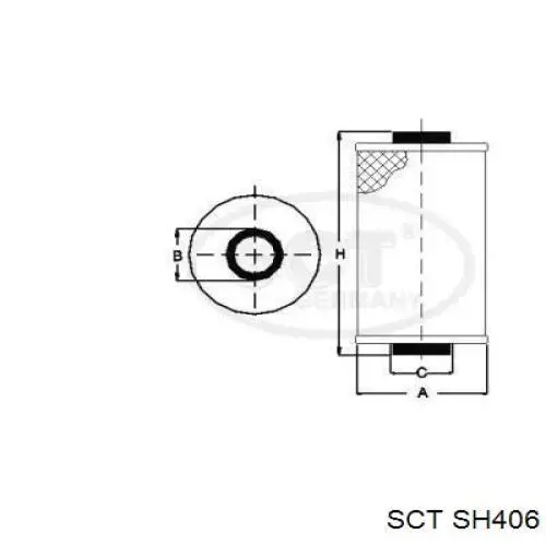 Фільтр масляний SCT SH406