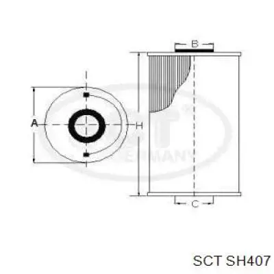 Фільтр масляний SCT SH407