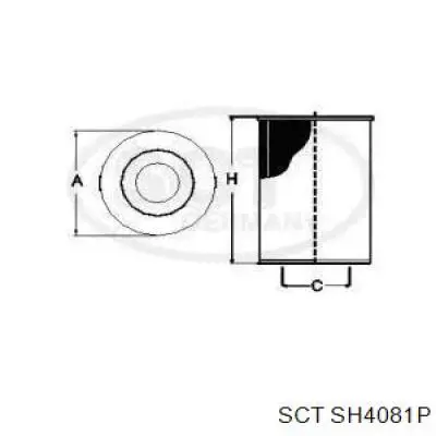 Купити SH4081P SCT Фільтр очищення масла відцентровий