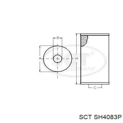 Фільтр масляний SH4083P SCT