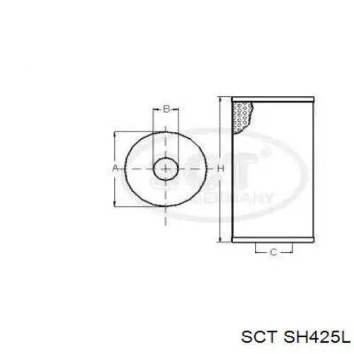 Фільтр масляний SH425L SCT