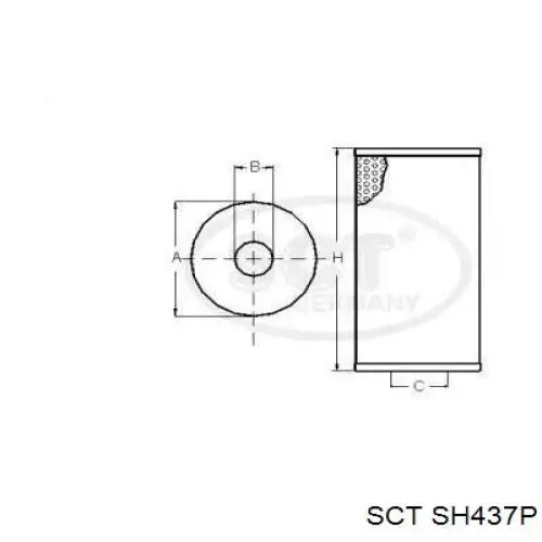 SH437P SCT Фільтр масла