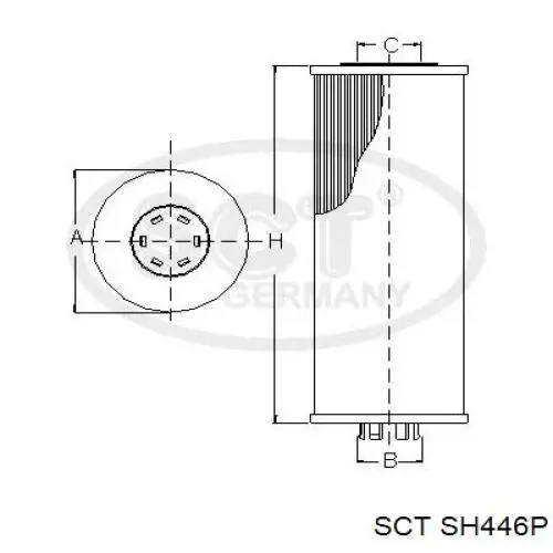 Масляний фільтр двигуна SCT SH446P ціна, від 3.66 USD