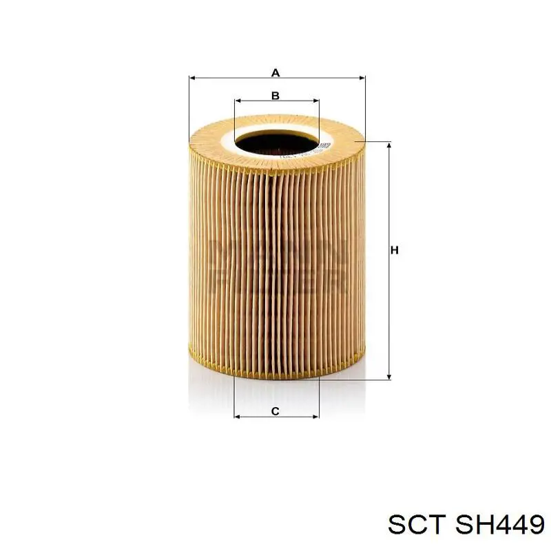 SH449 SCT фільтр масляний