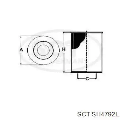 Фільтр масляний SH4792L SCT