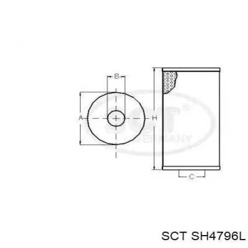 SH4796L SCT Фільтр масла