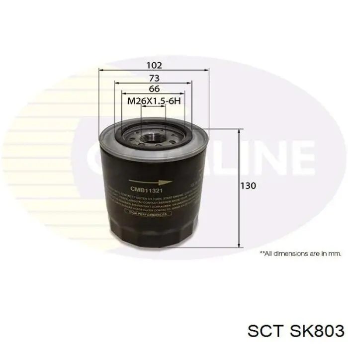 Фільтр масляний SCT SK803