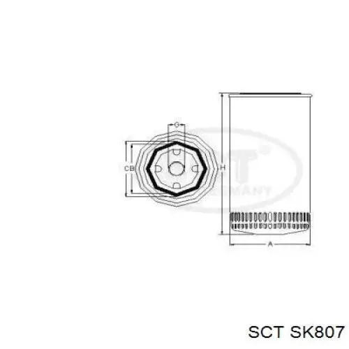 Фільтр масляний SK807 SCT