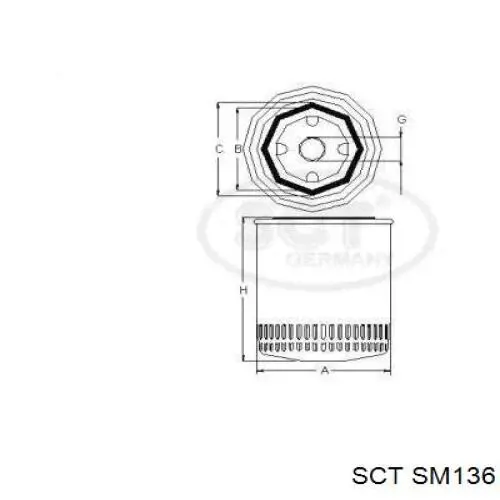 SM136 SCT Фільтр масла