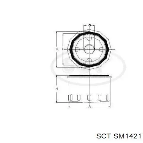Купити SM1421 SCT Фільтр очищення масла відцентровий
