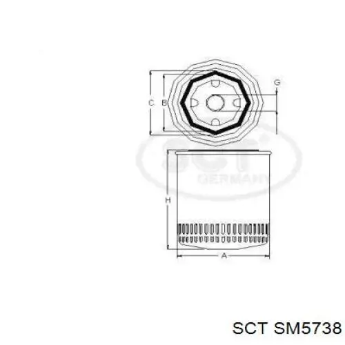Фільтр коробки автомат SCT SM5738 ціна, від 27.00 USD