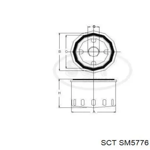 Масляний фільтр двигуна Mfilter TF6521 ціна, від 15.59 USD