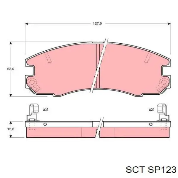 SP123 SCT колодки гальмівні передні, дискові