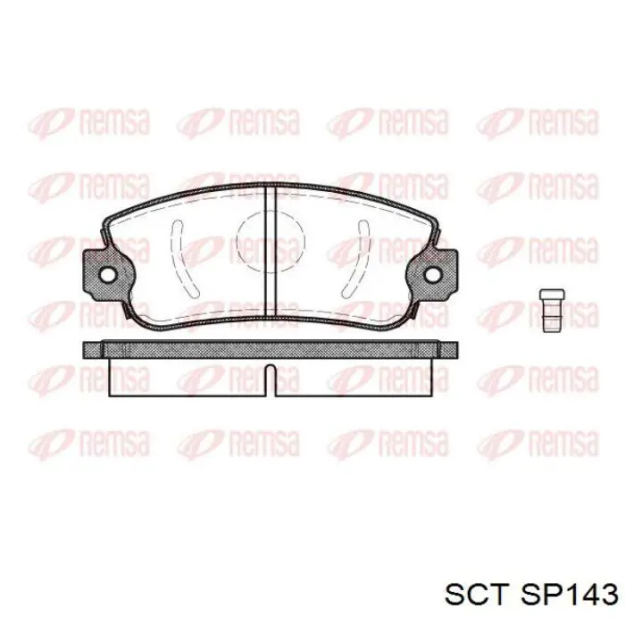 Колодки гальмівні передні, дискові SP143 SCT