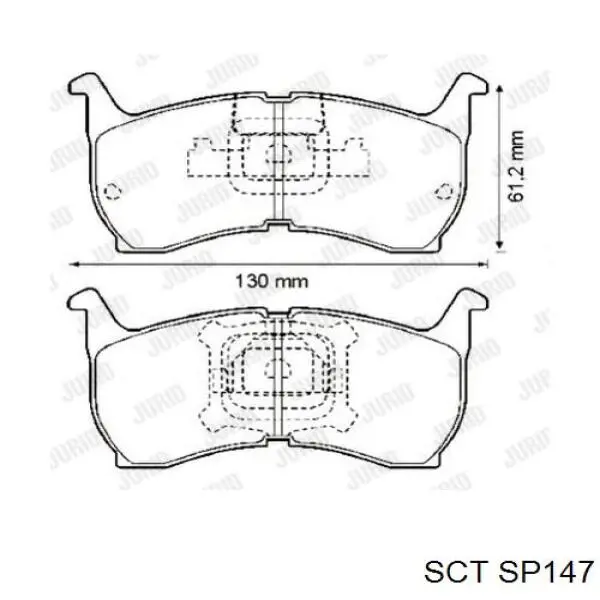 SP147 SCT Передні гальмівні колодки