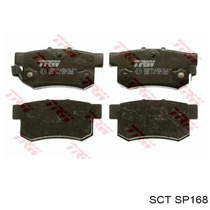 SP168 SCT Колодки гальмівні задні, дискові