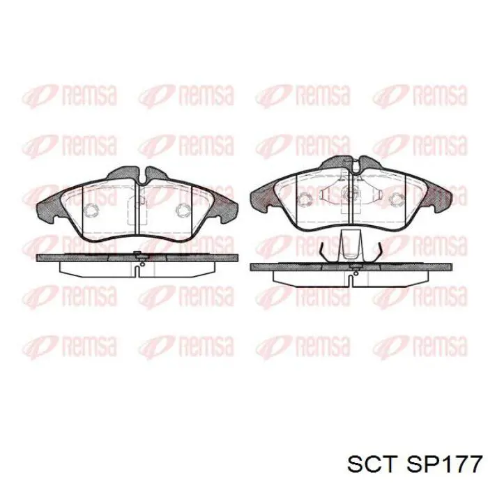 Передні тормозні колодки SP177 SCT