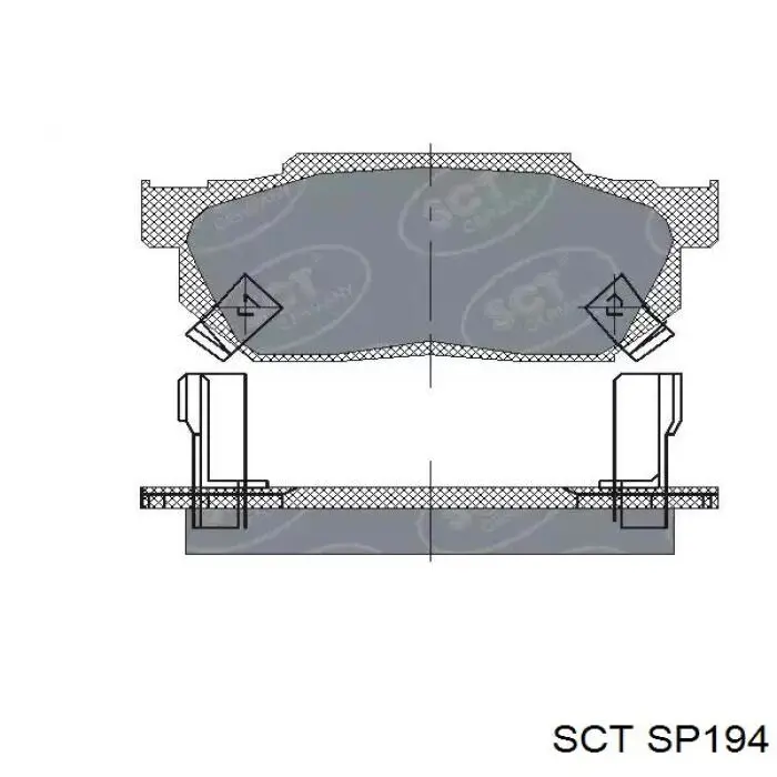 Задні гальмівні колодки SP194 SCT