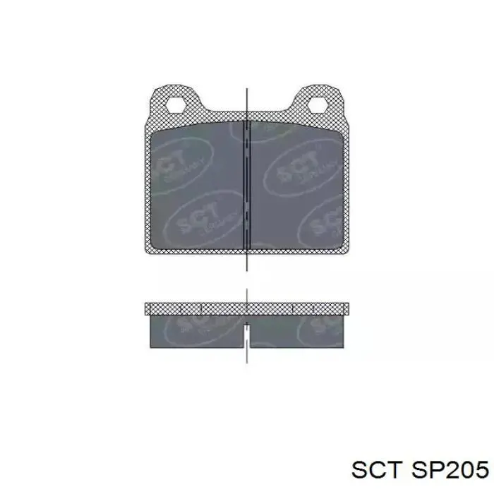 SP205 SCT Передні гальмівні колодки