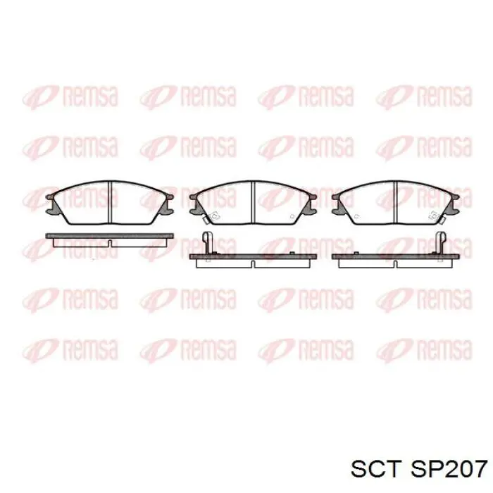SP207 SCT Передні гальмівні колодки