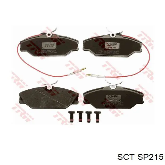 SP215 SCT колодки гальмівні передні, дискові