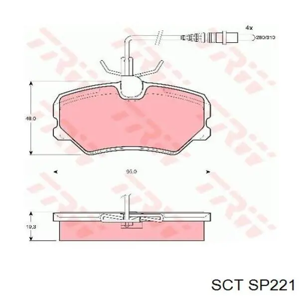 Купити 5SP330 Samko Задні колодки