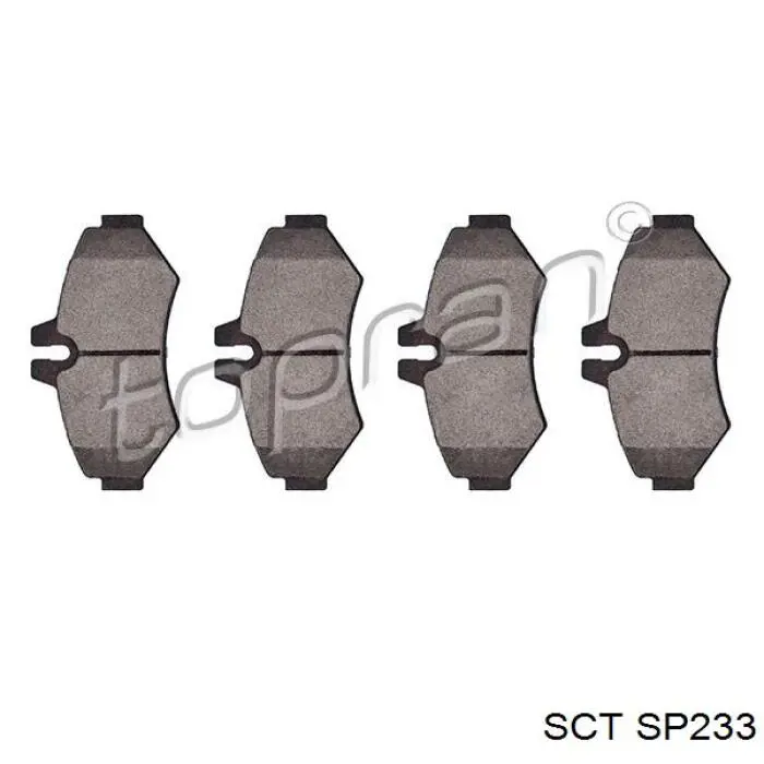 SP233 SCT Колодки гальмівні задні, дискові