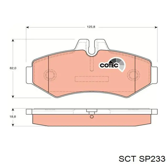 Купити SP233 SCT Задні колодки