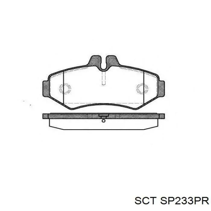 Задні гальмівні колодки SCT SP233PR ціна, від 18.75 USD