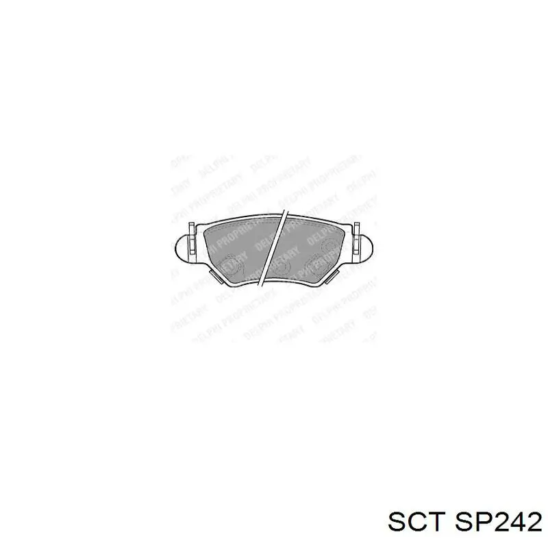 SP242 SCT Колодки гальмівні задні, дискові