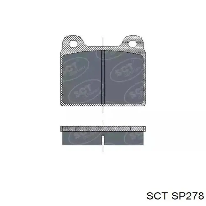 Купити SP278 SCT Колодки гальмівні передні, дискові