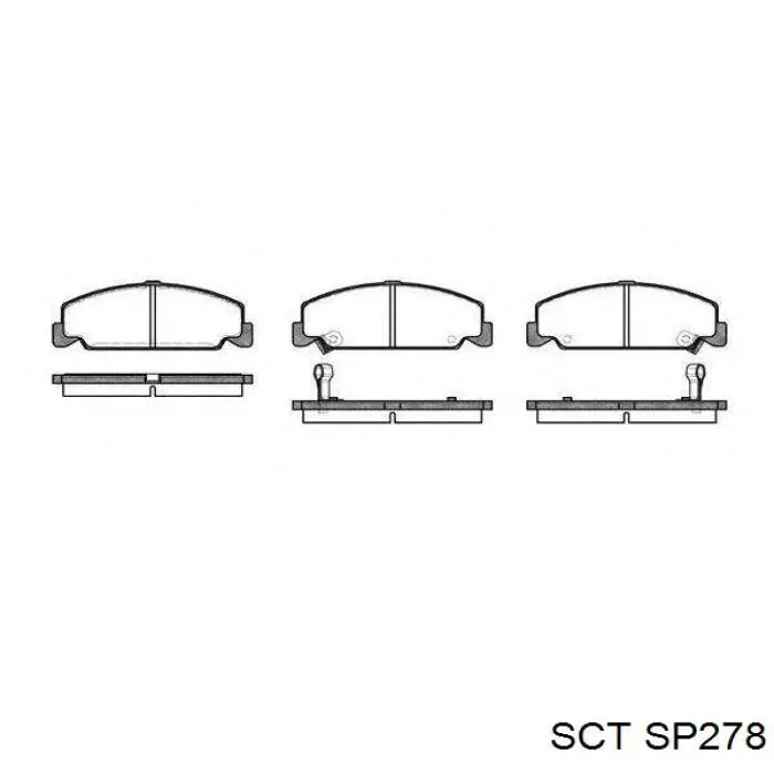 Передні тормозні колодки SP278 SCT