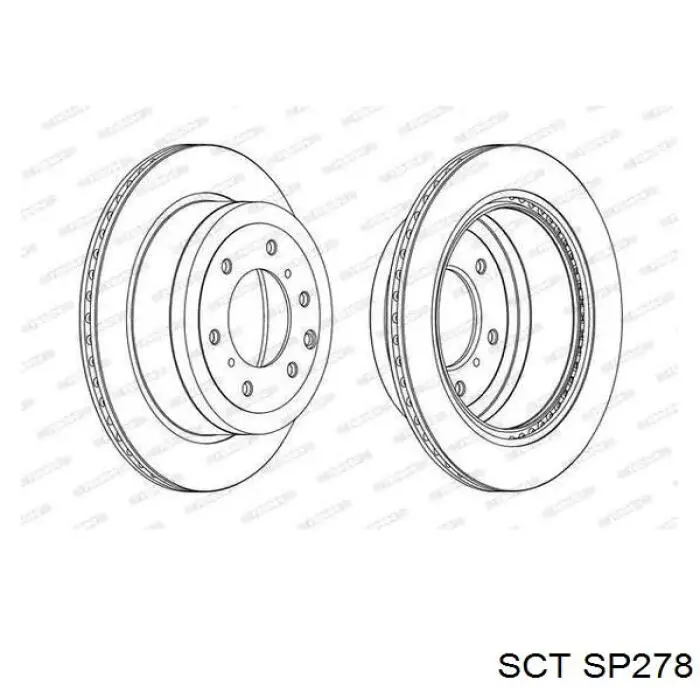 SP278 SCT Передні гальмівні колодки