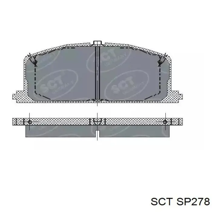SP278 SCT Передні гальмівні колодки