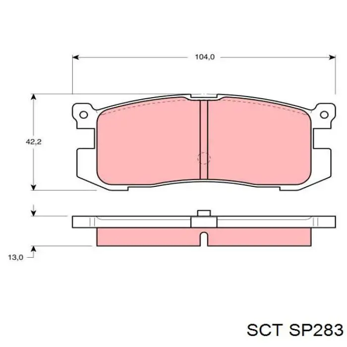 Задні гальмівні колодки G5Y62648ZA9C Mazda