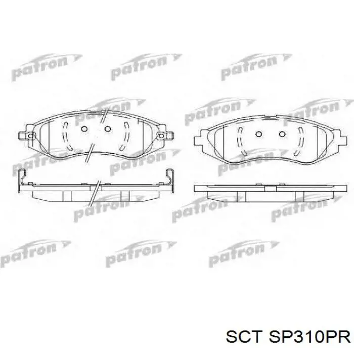 Передні тормозні колодки SP310PR SCT